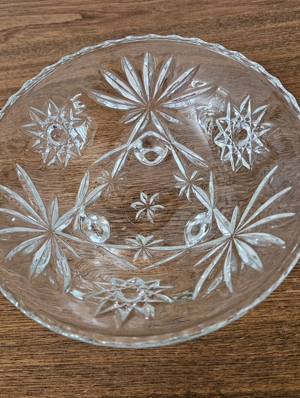Vintage Anchor Hocking Star Of David 3 Footed Bowl